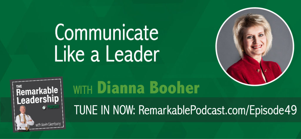 What are you working on? This is a question leaders and potential leaders are asked all the time. Simple enough and your answer needs to show connection. Today Kevin is joined by Dianna Booher. Dianna is the author of 47 books and Founder of Booher Consultants, a communication training firm, and then more recently founder of Booher Research Institute. They discuss aspects of strategic communication, leadership, connection and humor in the workplace.